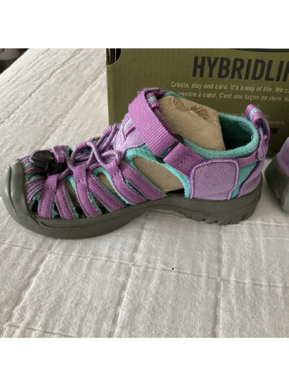 Keen Comfort Round Toe Slip On Strappy Sandals Multicolor Kids Sz US 11 Dewberry